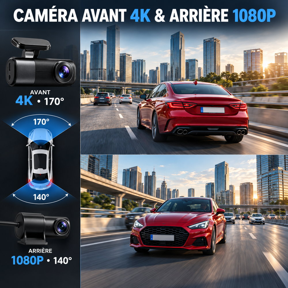 Dashcam Voiture Avec Batterie Interne