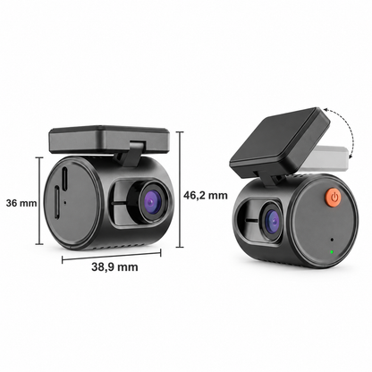 KAWA-Mini Caméra de Tableau de Bord 2K pour Voiture