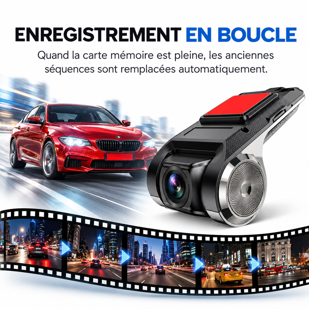 Caméra Voiture Dashcam 1080P