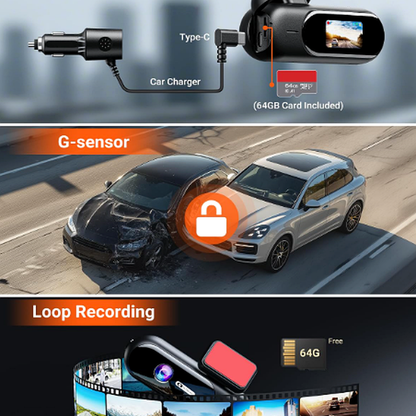 Dashcam de tableau de bord pour voitures