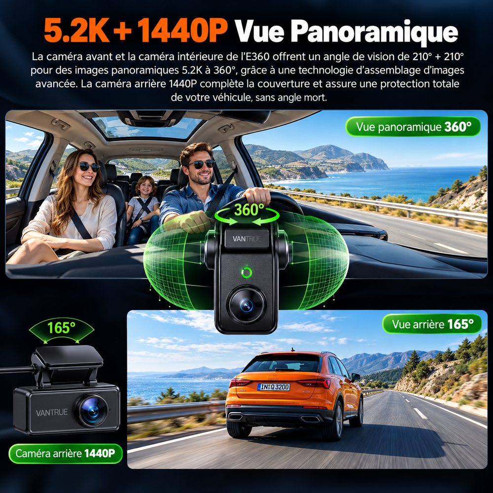 Dashcam Voiture 360